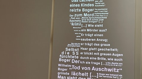 Der NS-Verbrecher Friedrich Wilhelm Boger nimmt in der Ausstellung breiten Raum ein.