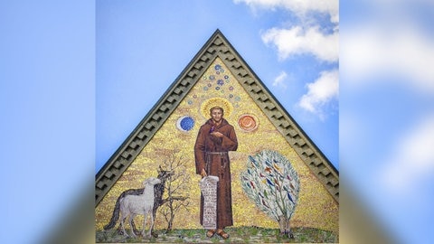 Mosaik des Heiligen Franz von Assisi