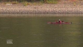 Kajak auf dem Rhein