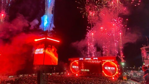 Zum Abschluss von Rock gibt es wie immer ein Feuerwerk