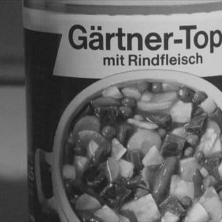 Eine Konservendose "Gärtner Topf" aus den 60er Jahren