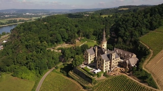 Schloss Arenfels am Rhein.
