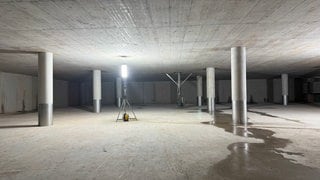 Neues Regenrückhaltebecken auf dem Pfaff-Gelände.