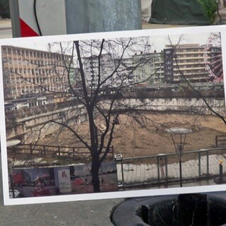 Das Ludwigshafener Loch als Postkarte