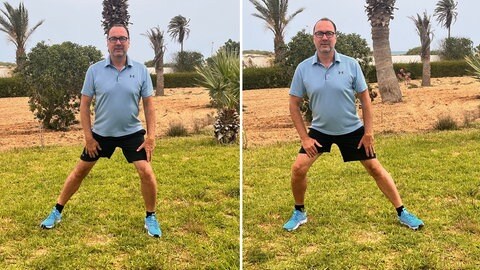 Seit-Step zum Stabilisieren