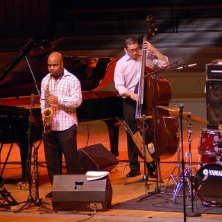 ROY HAYNES Quartett in der Berliner Philharmonie, Roy Haynes (Schlagzeug), Martin Bejerano (Klavier), Jaleel Shaw (Saxophon), David Wong (Bass) Archivfoto.