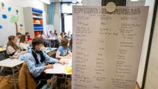 Ukrainische Kinder in einer Willkommensklasse