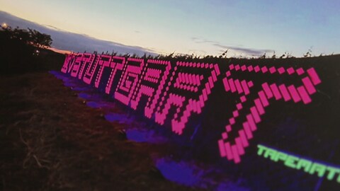 We love Stuttgart-Schriftzug am Pragsattel Stuttgart