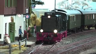 Eine Spielzeugeisenbahn