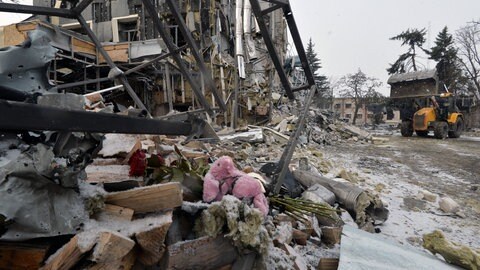 Die russische Armee hat Anfang Februar die ukrainische Kleinstadt Isjum angegriffen