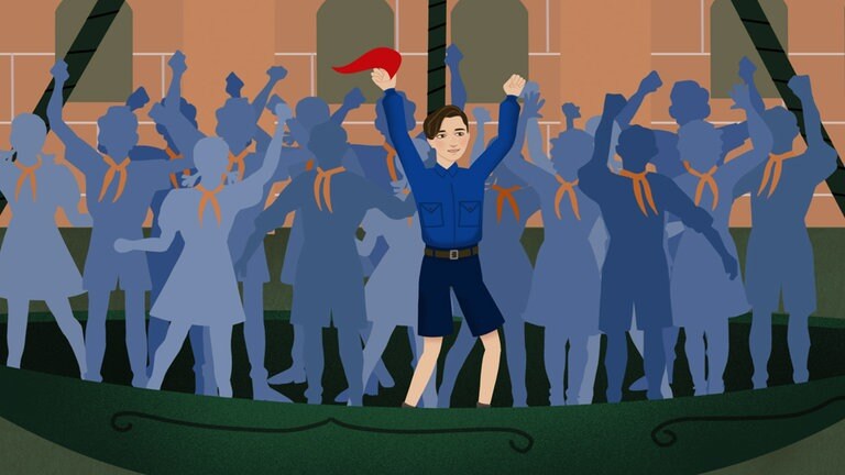 Ausschnitt aus der Animation zur Episode Willy Brandt.