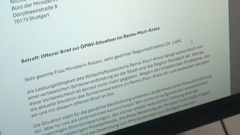 Die Paulinenpflege und andere große Unternehmen aus dem Rems-Murr-Kreis haben wegen anhaltender S-Bahn-Störungen einen offenen Brief an die Politik verfasst.