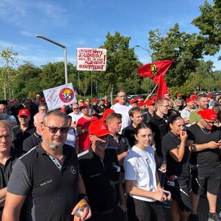 Mercedes Proteste in Rastatt.