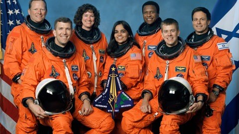 Das Bild zeigt die Crew-Mitglieder der Columbia.