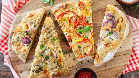 verschiedene Flammkuchen