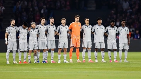 Die Startelf von Slovan Bratislava vor dem CL-Spiel in Paris.