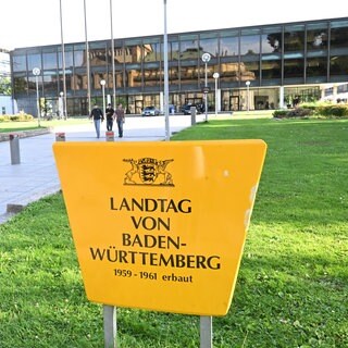 Der Landtag von Baden-Württemberg in Stuttgart. 