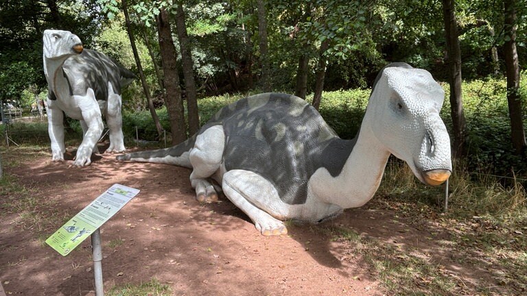 Zwei Dinos in der Gartenschau Kaiserslautern