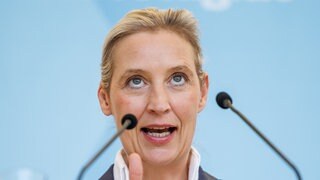 Alice Weidel (AfD), bei einem Statement der AfD 