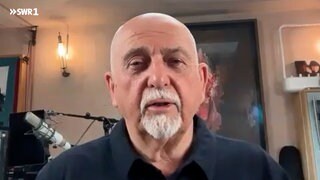 Musiklegende Peter Gabriel grüßt die SWR1 Hitparade.