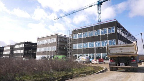 Baustelle auf dem neuen Campus