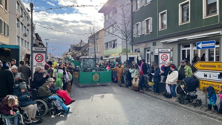 Der Umzugsweg beim Narrensprung 2026 in Tettnang.
