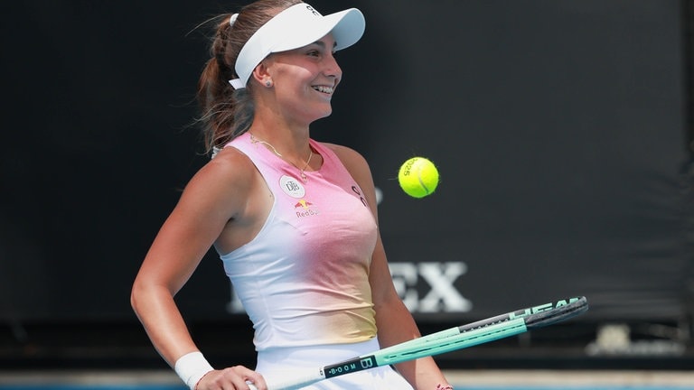 Julia Stusek bei den Australian Open in Melbourne (2025).