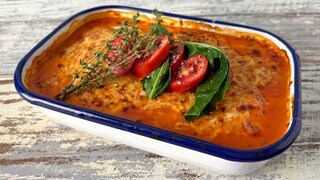 Kohlrabi-Lasagne mit Tomaten und Estragon