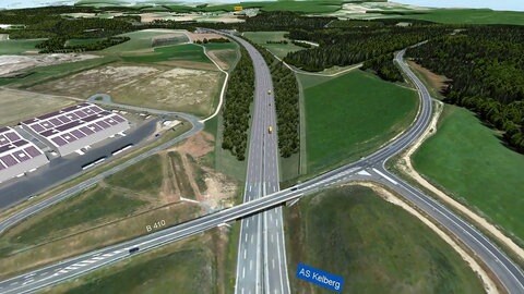 Eine Computeranimation der Autobahn GmbH zeigt, wie der Autobahn-Neubau bei Dreis-Brück in Zukunft aussehen könnte.