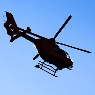 Ein Rettungshubschrauber der Luftrettung.