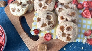 Erdbeer-Karamell-Cookies
