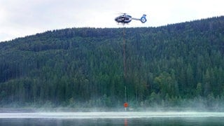 Die Bundespolizei bei einer Übung am Schluchsee.
