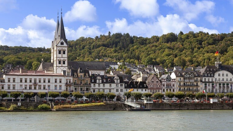 Ein Bild vom Rheinufer bei Boppard am Rhein