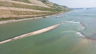 Der Rhein bei Bingen: Hier ist der 20-jährige Schwimmer von der Strömung mitgerissen worden. 