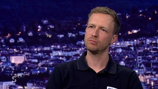 Maximilian Senft im Studio bei SWR Sport