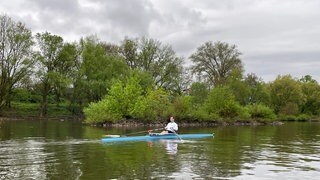 Die Sportler der Trierer Rudergesellschaft nutzen die fast 700 Meter lange Mosel-Strecke, um zu trainieren. 