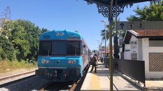Der Zug im Bahnhof von Tavira 