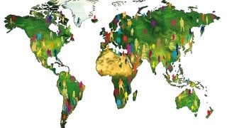 Weltkarte mit Bevölkerung (Illustration): Warum ist der "globale Norden" reicher als der "globale Süden"?