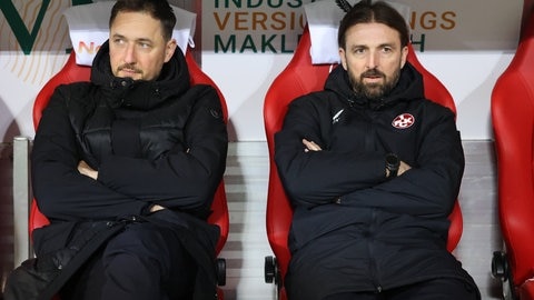 Enttäuschung nach der NIederlage gegen Elversberg: FCK Sportdirektor Marcel Klos und Geschäftsführer Thomas Hengen