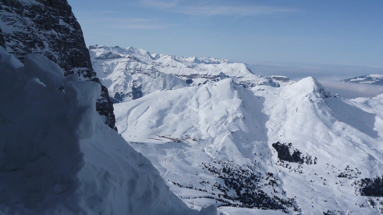 Blick aus der Eiger Nordwand