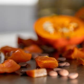 Kandierte Glühweinkürbisse mit Schokolade