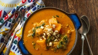 Grünkohlcurry mit roten Linsen