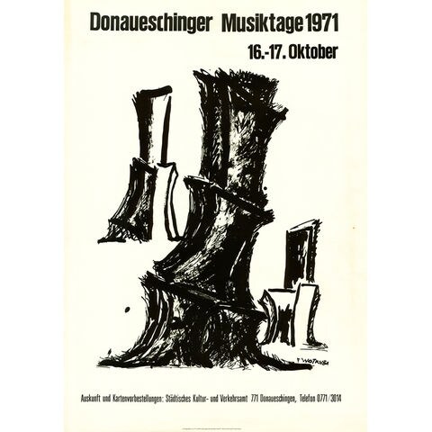 Donaueschinger Musiktage - Plakat 1971 - Fritz Wotruba