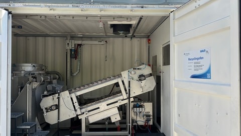 Ein Recyclingofen auf dem Wasserstoff-Testgelände in Freudenstadt