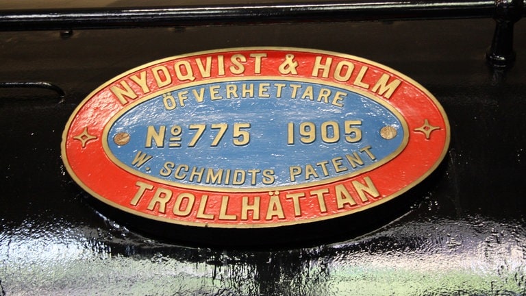 Lokschild einer Dampflok von NoHAB von 1905