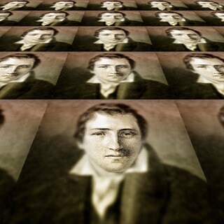 Historischer Druck, 1831, digital bearbeitet, Porträt von Heinrich Heine,  deutscher Dichter, Schriftsteller und Journalist, aus dem Bildatlas zur Geschichte der Deutschen Nationalliteratur, von Gustav Könnecke, 1887.
