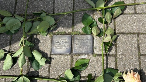 Stolpersteine für Josef Kaiser und seine Schwester in Speyer.