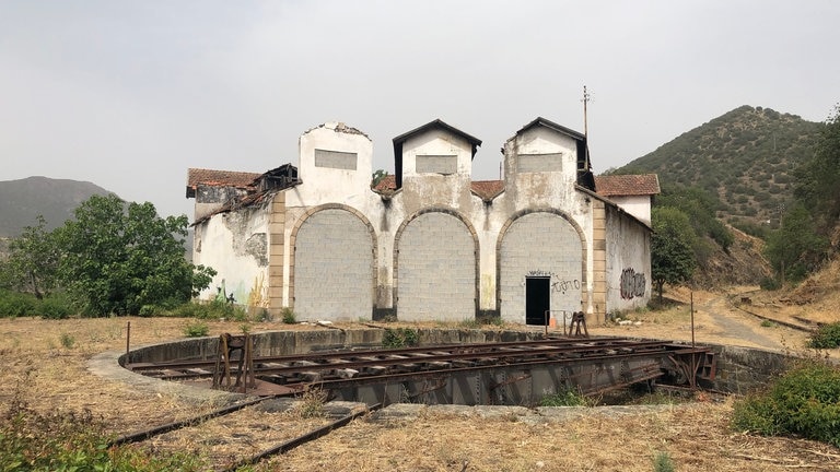 Alter Lokschuppen in Barca d'Alva, unweit der spanischen Grenze.