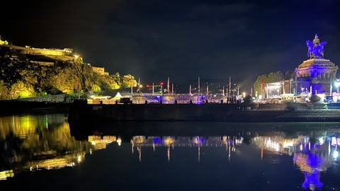 Das Deutsche Eck in Koblenz beim Kaiserfestival