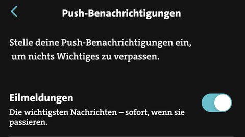 Screenshot SWR Aktuell-App